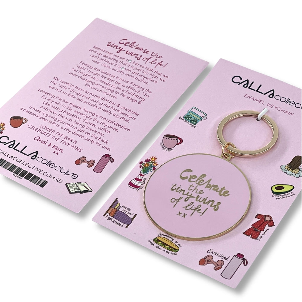 'Celebrate the Tiny Wins of Life' Keychain