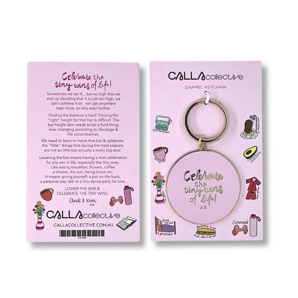 'Celebrate the Tiny Wins of Life' Keychain