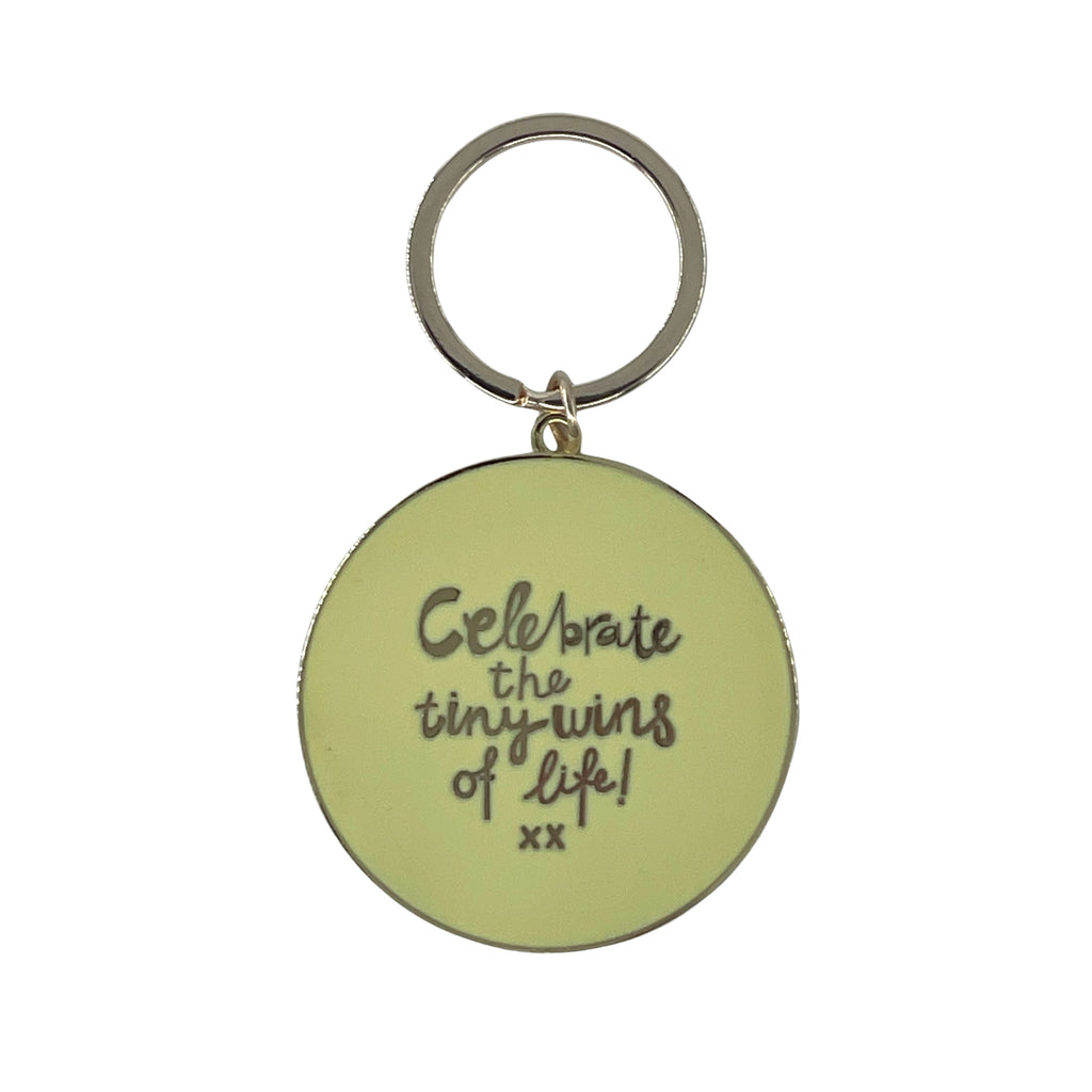WS Keychain - Pink/Yellow - CTW - 'Celebrate the Tiny Wins of Life'