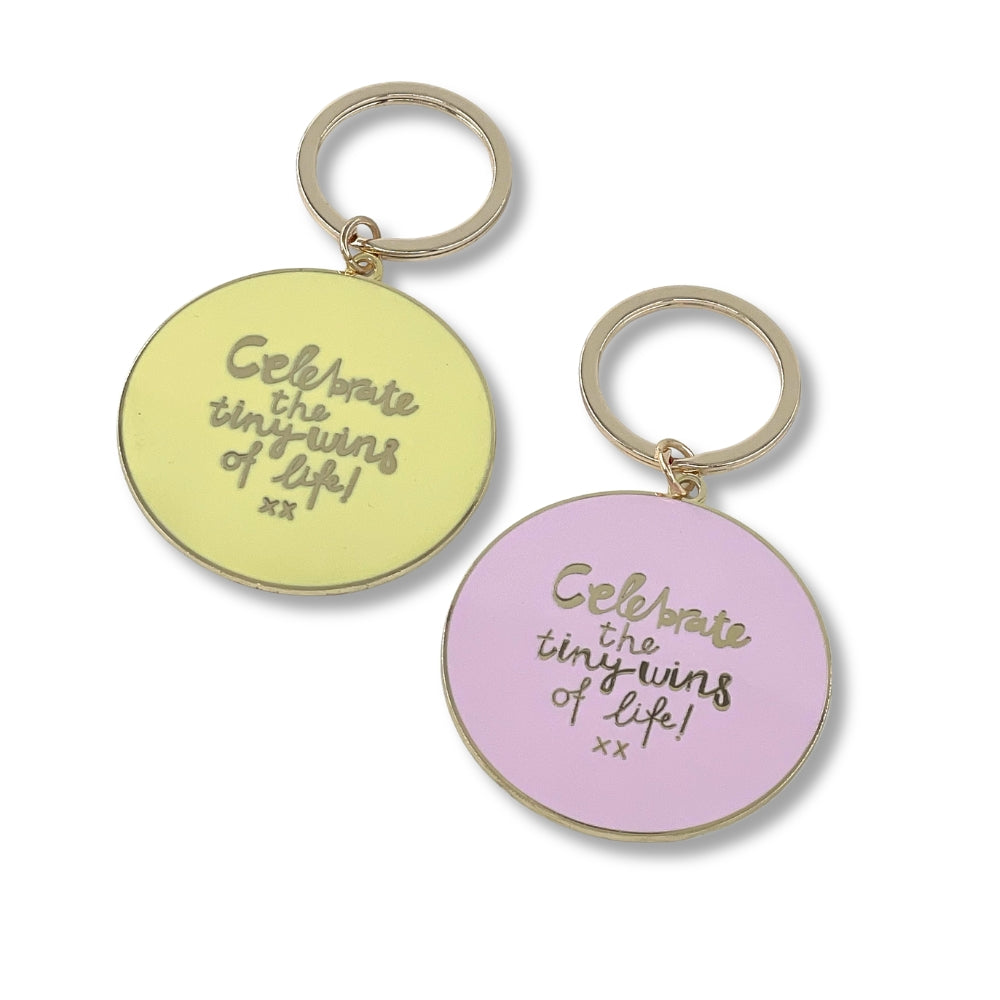'Celebrate the Tiny Wins of Life' Keychain