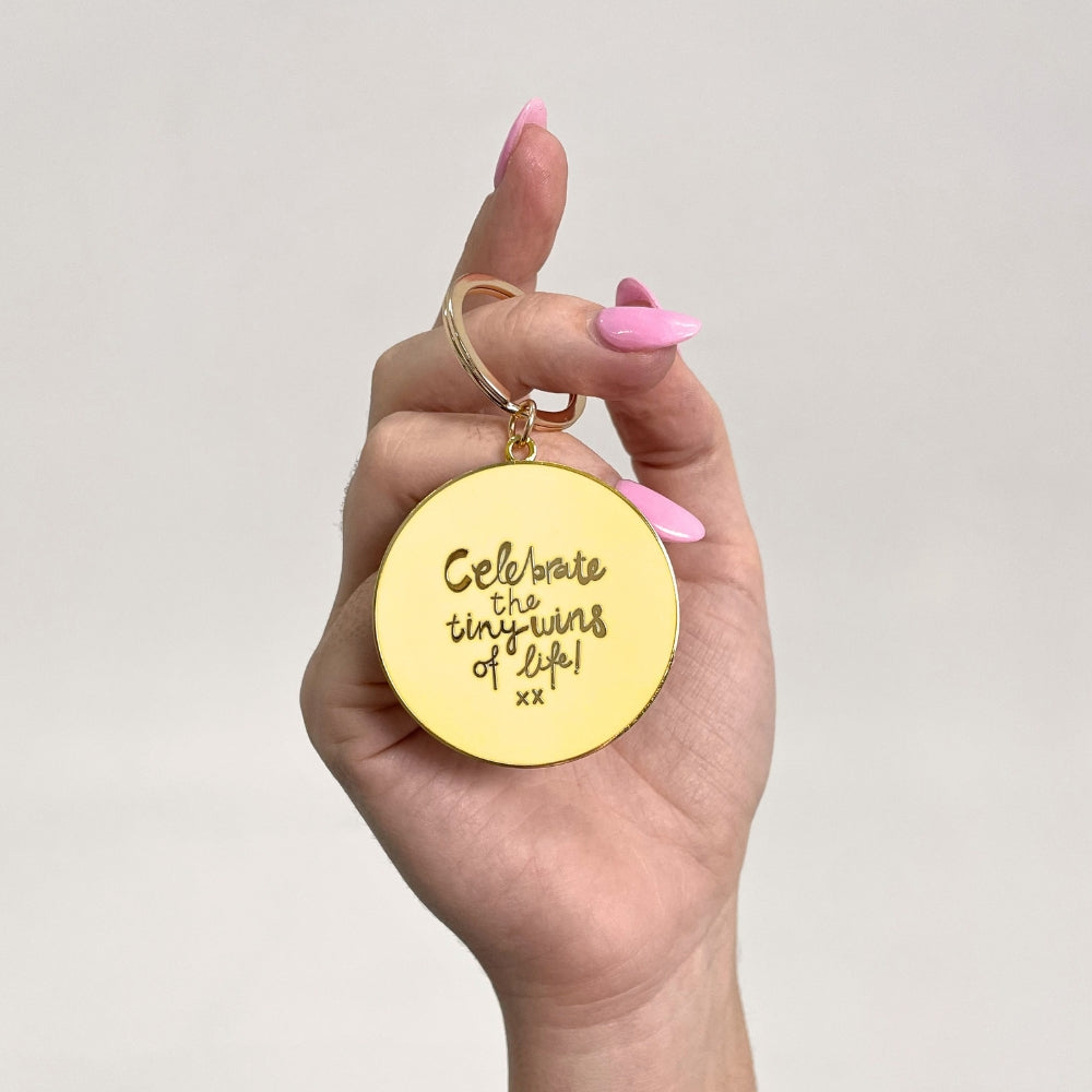 'Celebrate the Tiny Wins of Life' Keychain