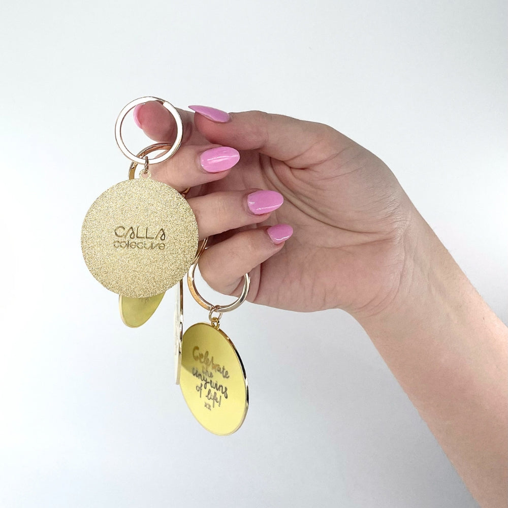 'Celebrate the Tiny Wins of Life' Keychain