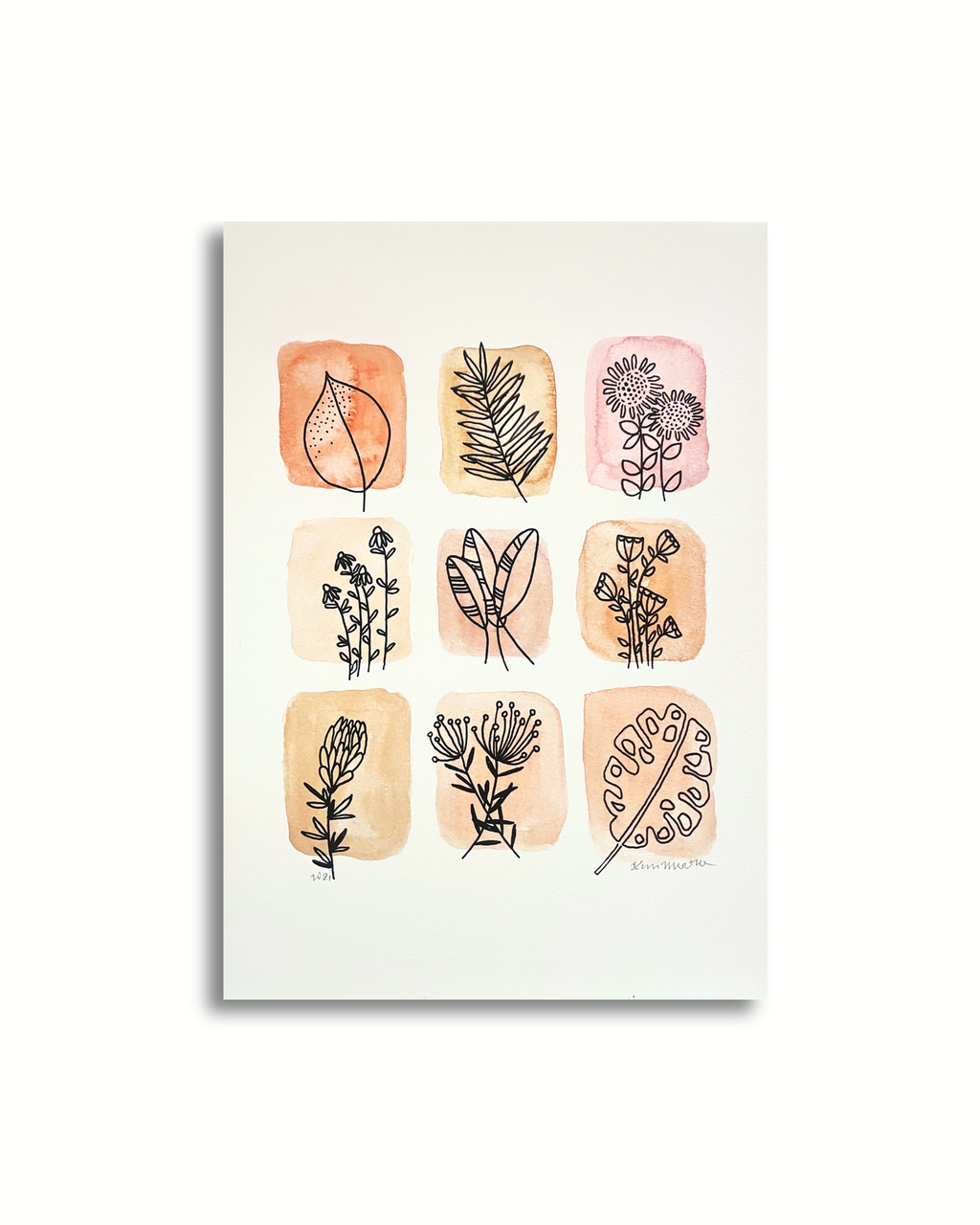 Pocket Full of Memories - Watercolour and ink Floral Art PRINT — Kim Miatke Art | Calla Collective