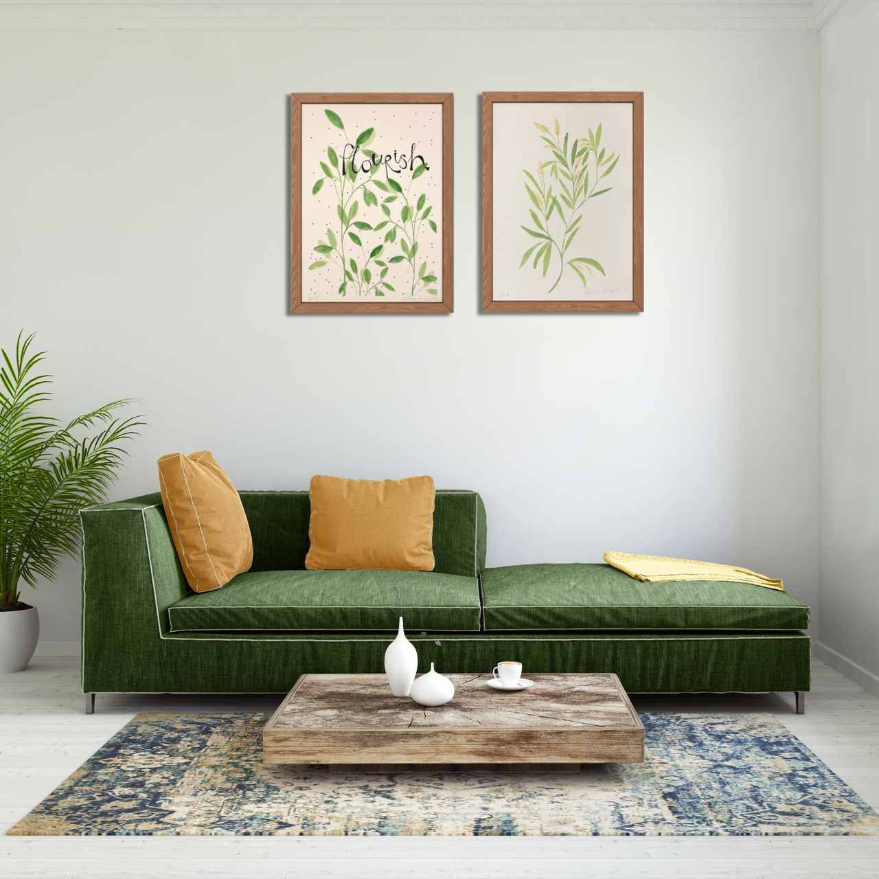 Grow Healthy - Floral Australian Wattle Watercolour  ART PRINT — Kim Miatke Art | Calla Collective