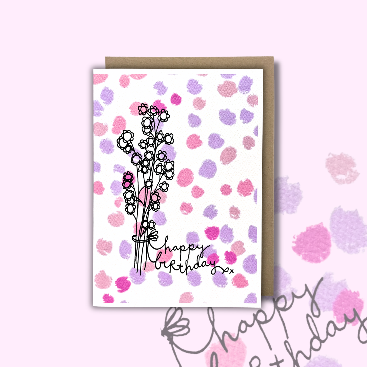 'Happy Birthday' Flower bunch — KIM MIATKE ART | Calla Collective