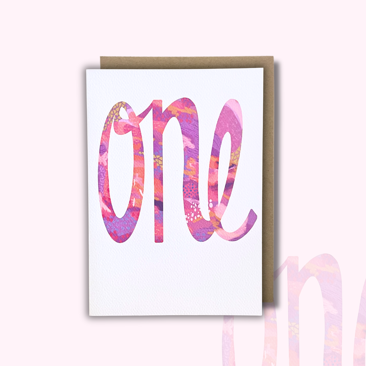 'One' Birthday Card (PINKS) — KIM MIATKE ART | Calla Collective