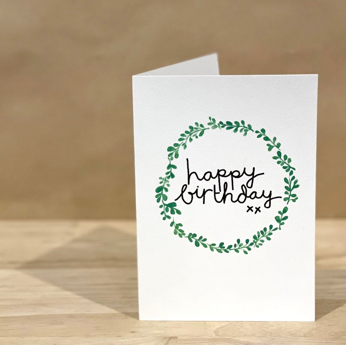 Happy Birthday Wreath - WORD ART CARD — Kim Miatke | Calla Collective