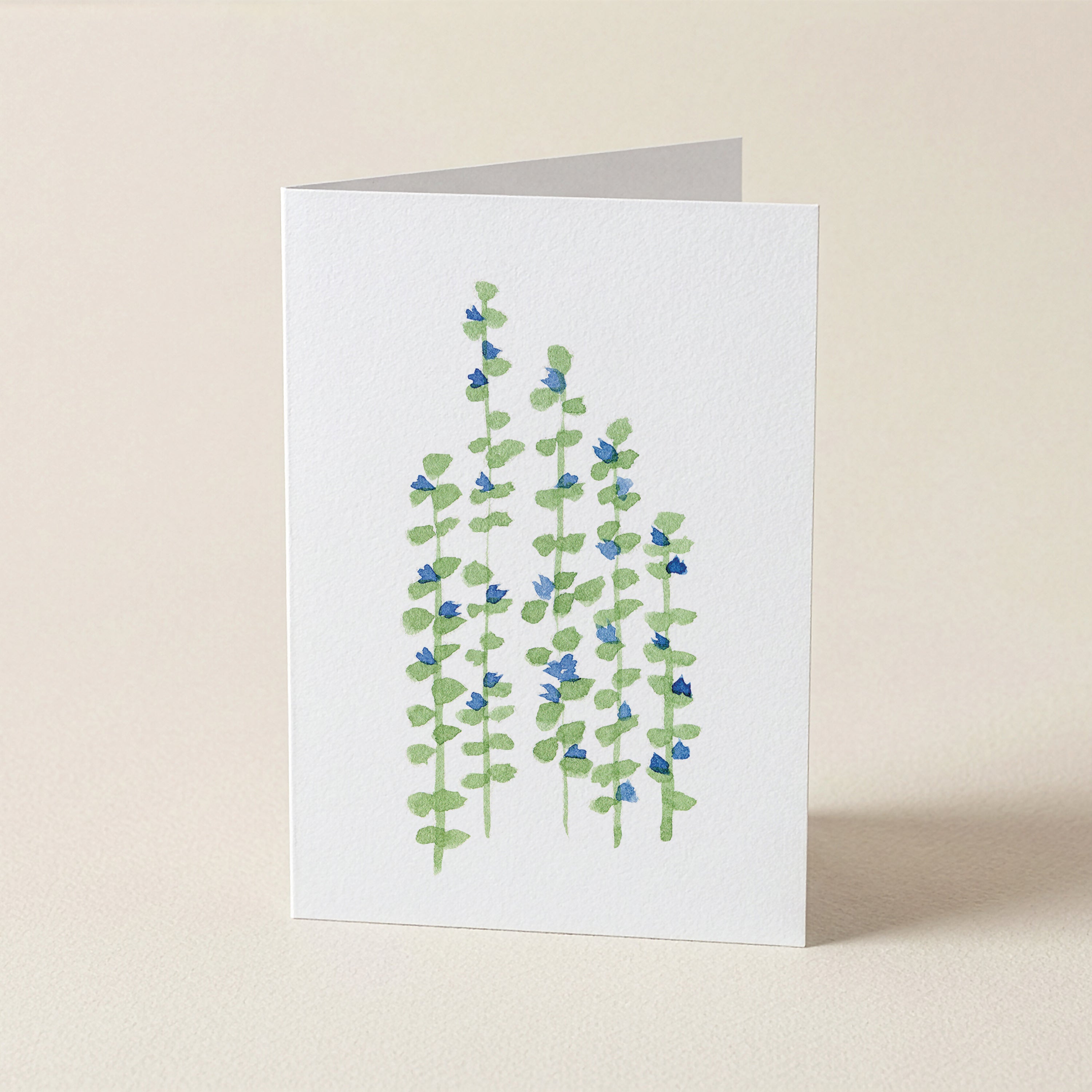 Wildflowers Grow - Blue Blooms - Botanical Greeting Card