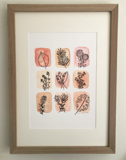 Pocket Full of Memories - Watercolour and ink Floral Art PRINT — Kim Miatke Art | Calla Collective