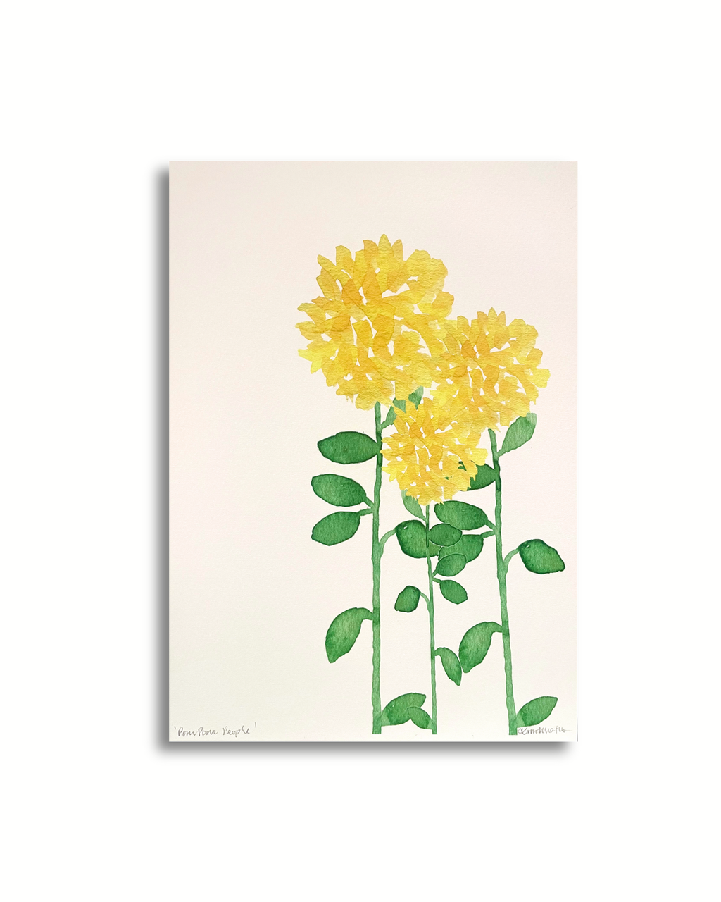 Pom Pom People - Floral Watercolour Art PRINT — Kim Miatke Art | Calla Collective