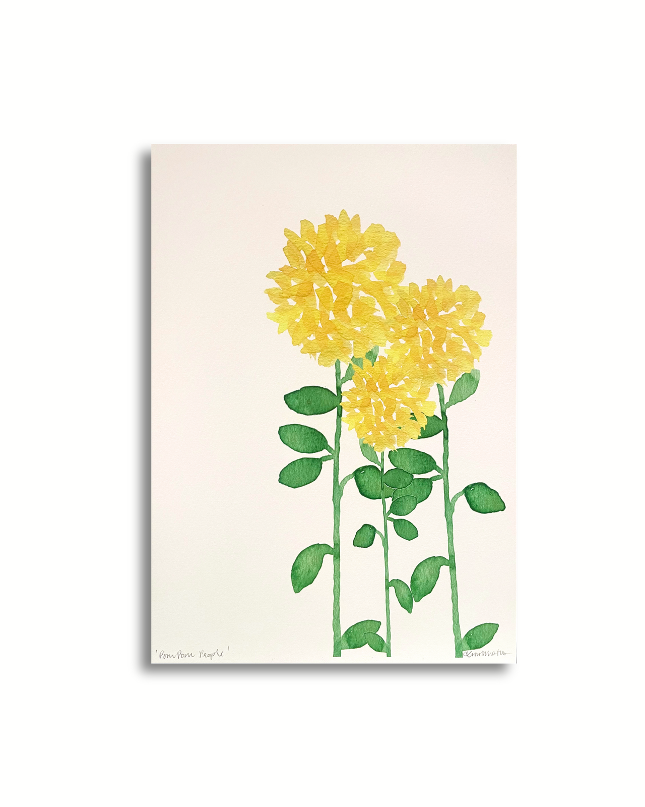 Pom Pom People - Floral Watercolour Art PRINT — Kim Miatke Art | Calla Collective