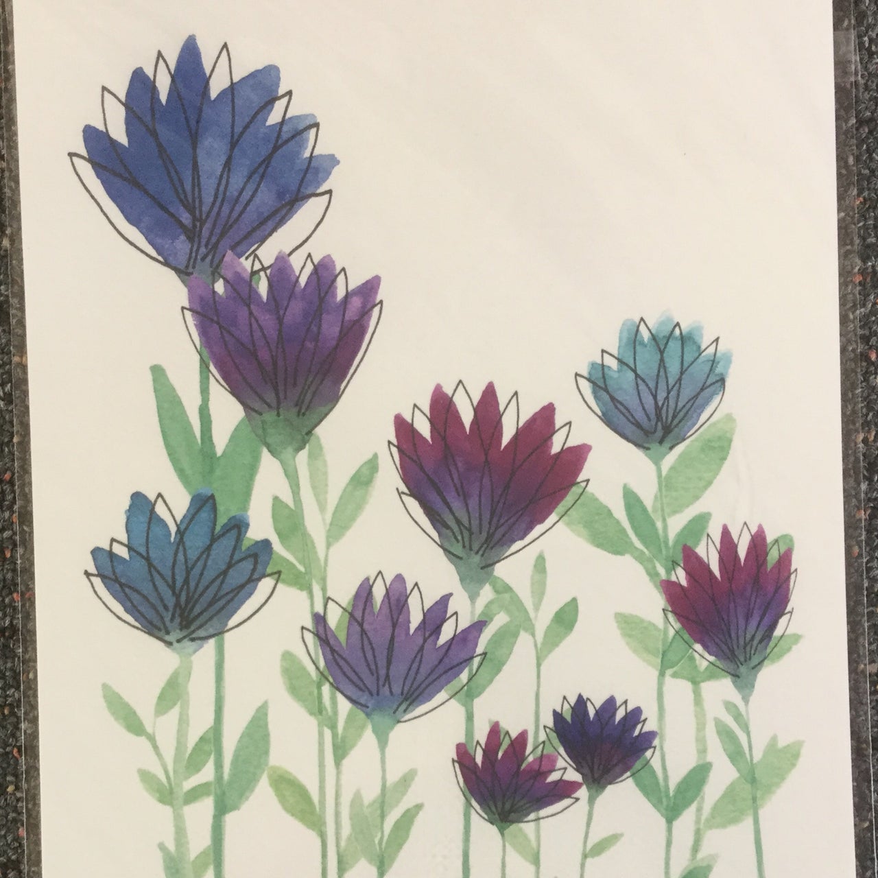 Purple Dayz - Floral Watercolour Art PRINT — Kim Miatke Art | Calla Collective