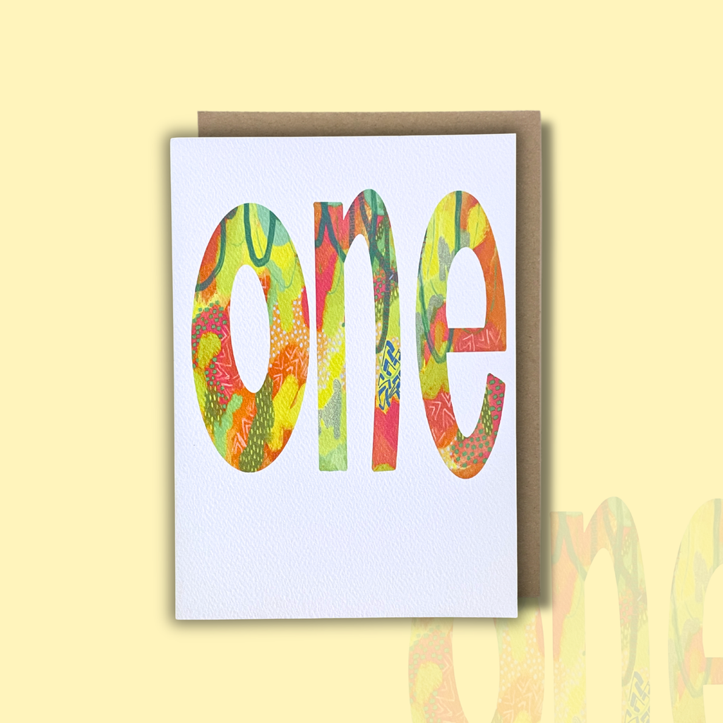 'One' Birthday Card (BRIGHTS) — KIM MIATKE ART | Calla Collective