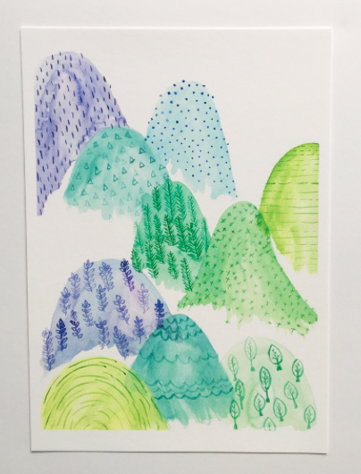 Hills To Climb - Watercolour Art PRINT — Kim Miatke Art | Calla Collective