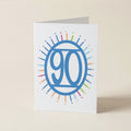 ninety ‘90’ - Number/Milestone Greeting Card
